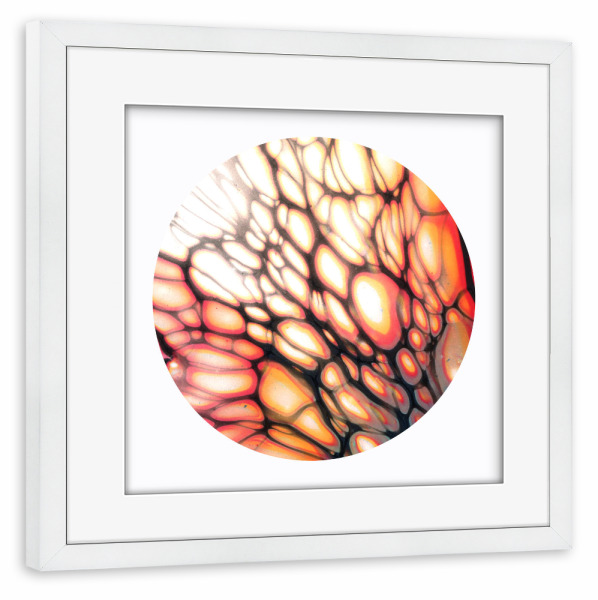 Poster mit Rahmen weiß "White Cells - the wing" artboxONE - Abstrakt