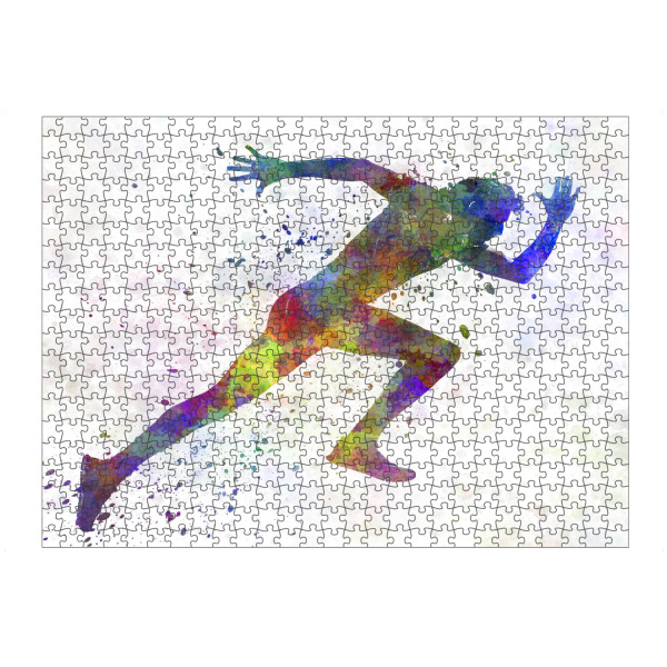 artboxONE Puzzle "Man running sprinting jogging-a" artboxONE - Sport