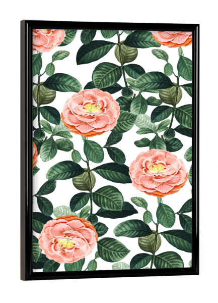 Poster mit schwarzem Rahmen "Josefine | Vintage Rosengarten" artboxONE - Natur,Floral
