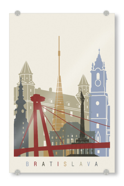 Acrylglasbild "Bratislava skyline" artboxONE - Städte,Architektur