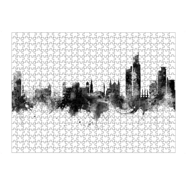 artboxONE Puzzle "Karachi Pakistan Skyline Black" artboxONE - Städte