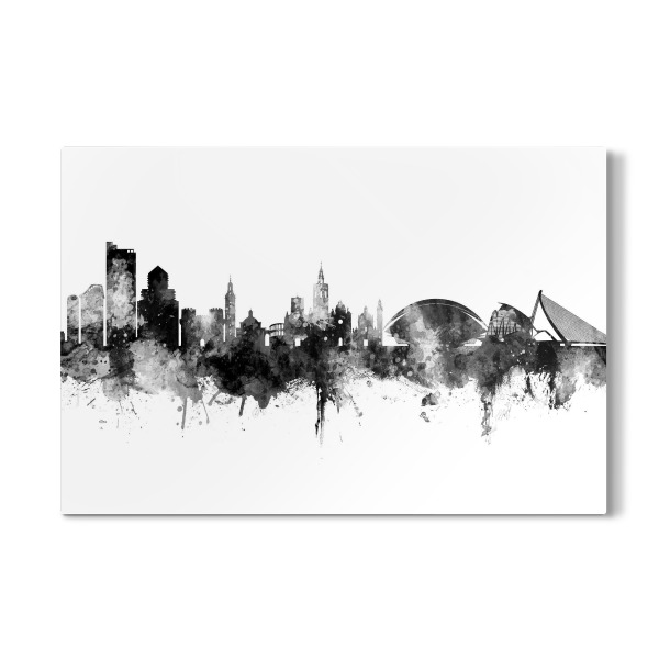 Galerie-Print "Valencia Spain Skyline Black" 30x20 cm artboxONE