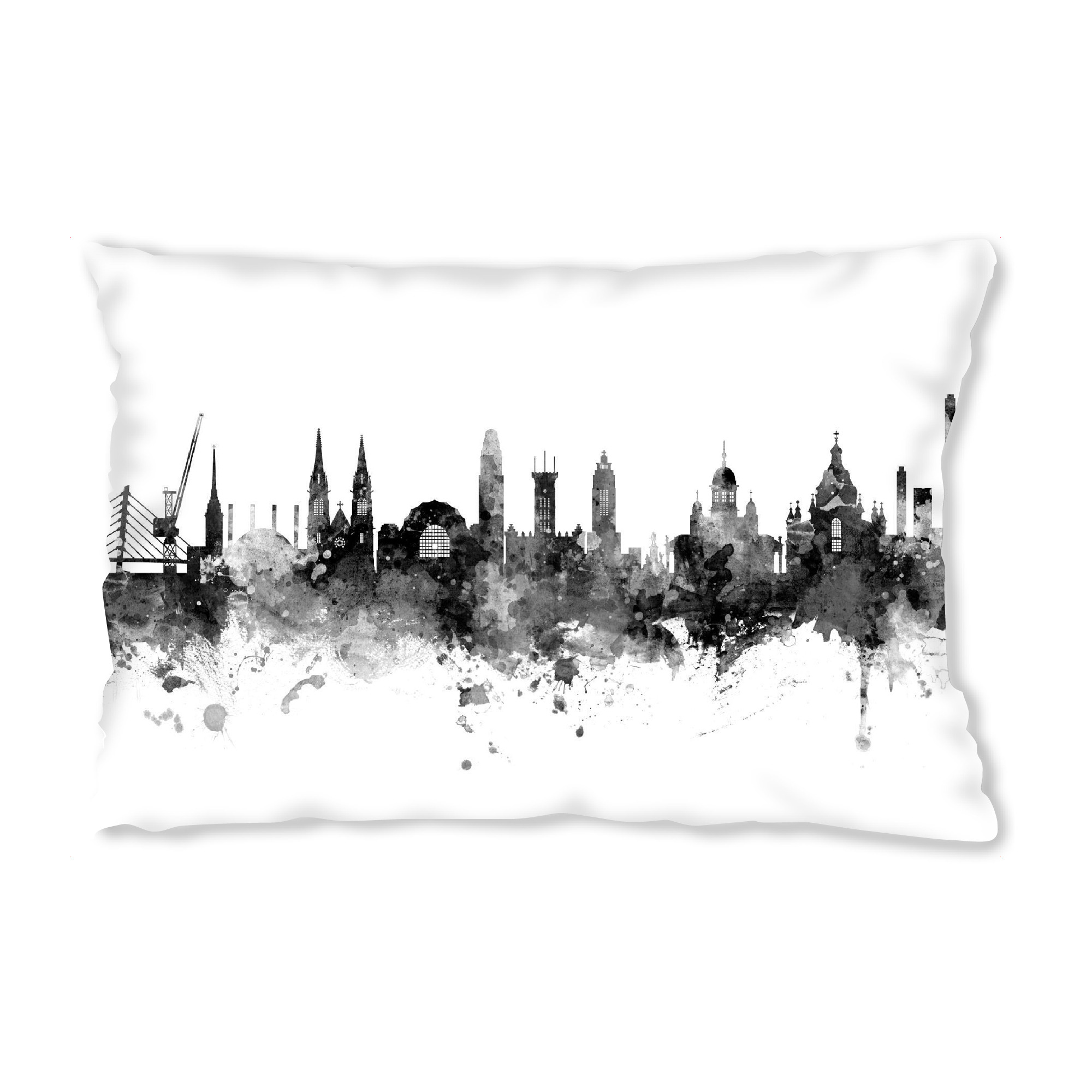 Design-Kissen "Helsinki Finland Skyline Black" artboxONE - Städte