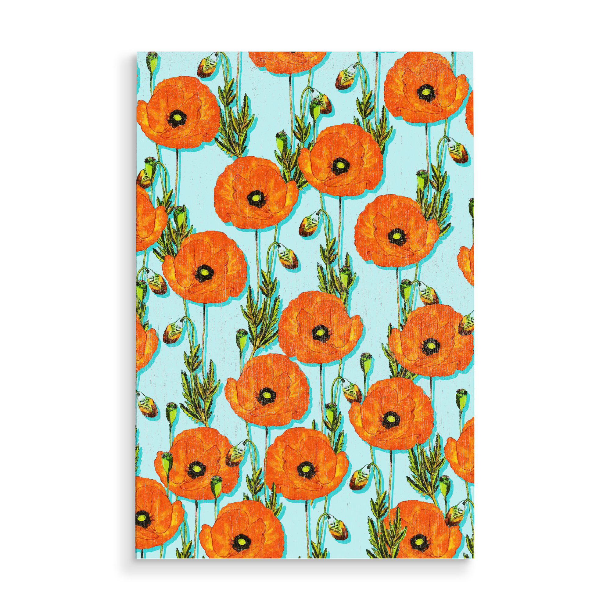 Holzbild "Peoni Garden | Boho Floral Meadow" artboxONE - Natur,Floral