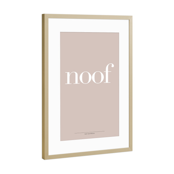 Poster mit Rahmen Gold "NOOF Rosé" artboxONE - Typografie,Fashion