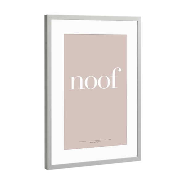 Poster mit Rahmen Silber "NOOF Rosé" artboxONE - Typografie,Fashion