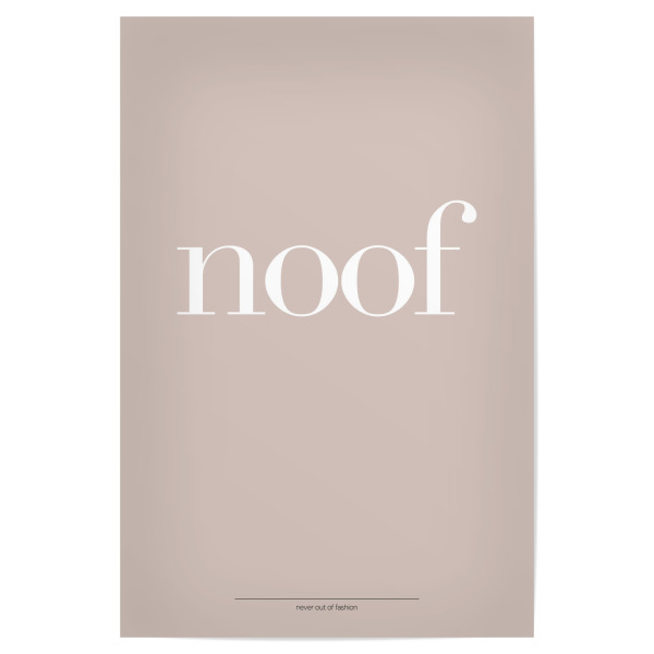 Poster "NOOF Rosé" artboxONE - Typografie,Fashion - Nude,Rosé,Style,Noof,Label,Typo,Typografie,Typography,Mode,Fashion,Minimal,Minimalistisch