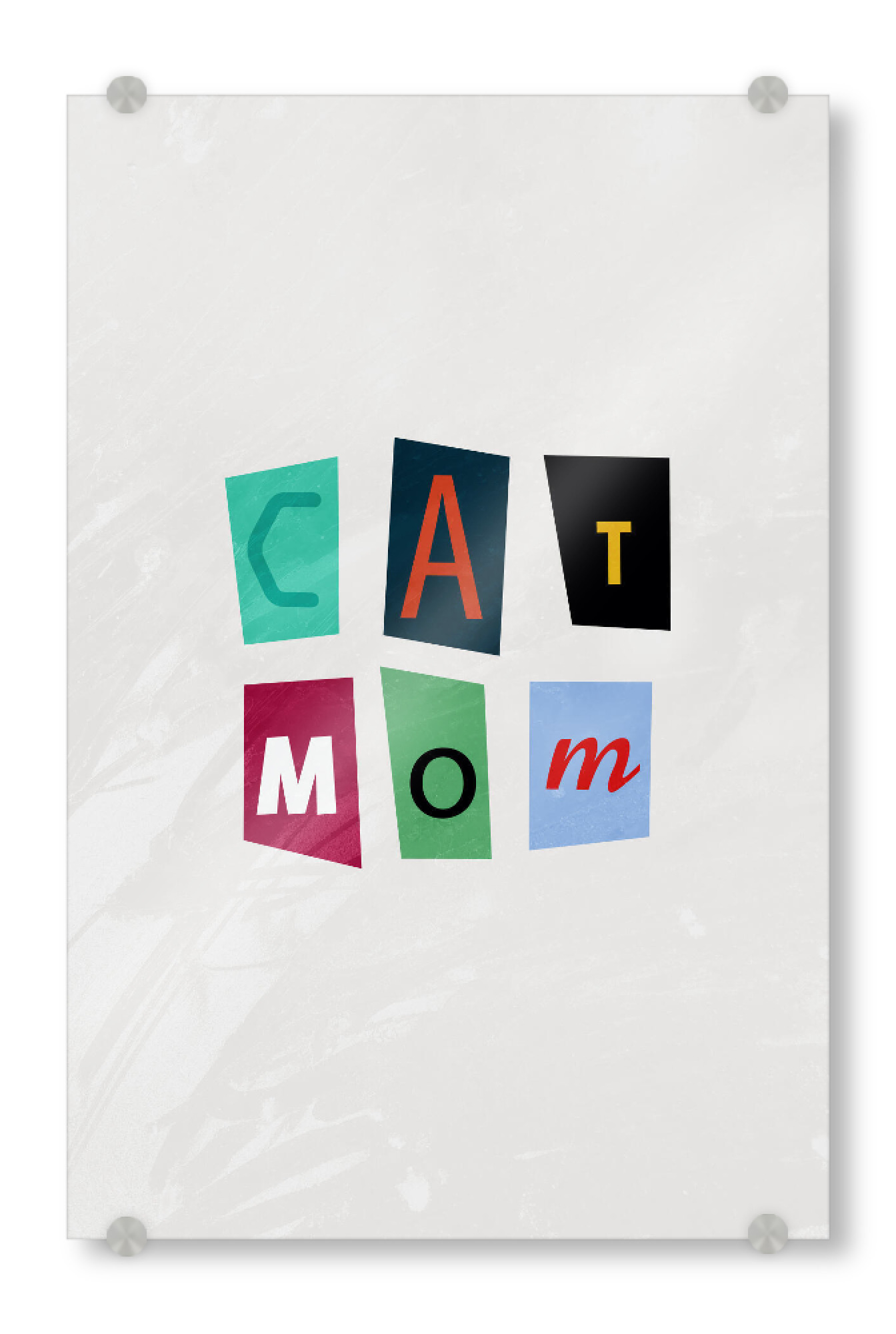 Acrylglasbild "Cat Mom" artboxONE - Typografie,Tiere,Liebe