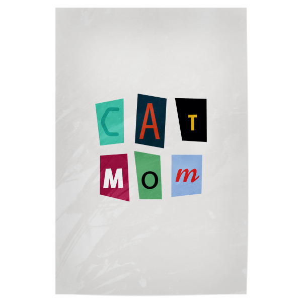 Poster 30x20 cm "Cat Mom" artboxONE - Typografie,Tiere,Liebe
