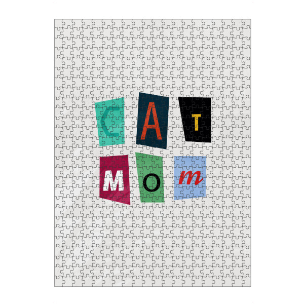 Puzzle Ravensburger "Cat Mom" artboxONE - Typografie,Tiere,Liebe