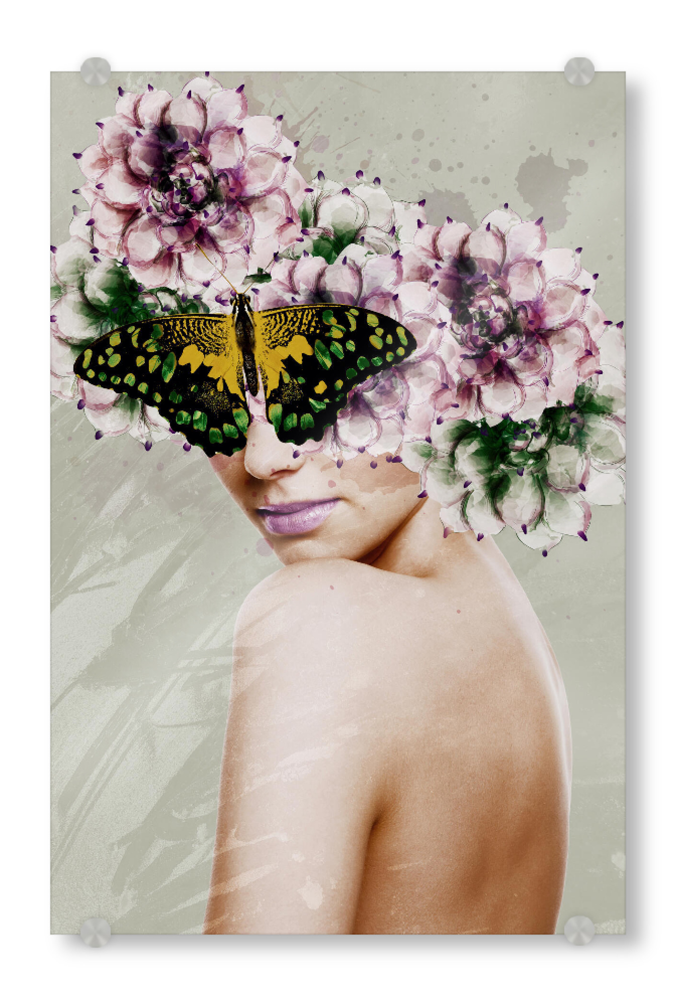 Acrylglasbild "Violet by Tas" artboxONE - Natur,Floral,Tiere