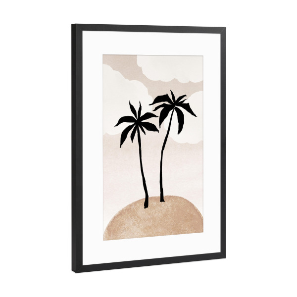 Poster mit Rahmen Schwarz (Metallic) "Abstract Palm Trees" artboxONE - Natur,Abstrakt