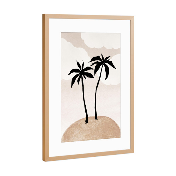 Poster mit Rahmen Kupfer "Abstract Palm Trees" artboxONE - Natur,Abstrakt