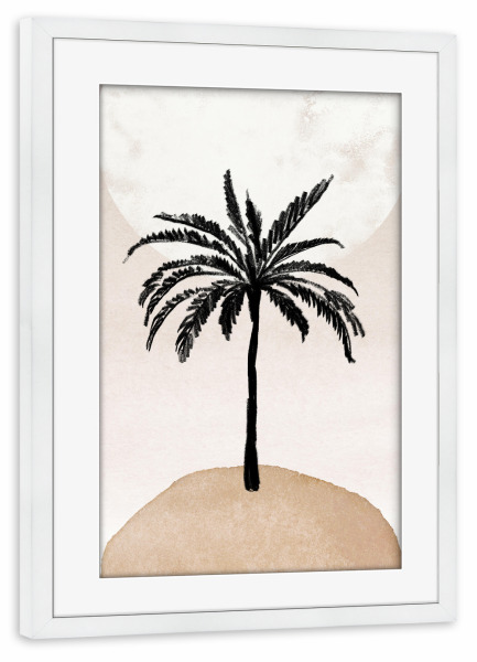 Poster mit Rahmen weiß "Abstract Palm" artboxONE - Natur,Reise,Floral,Für Kinder,Abstrakt