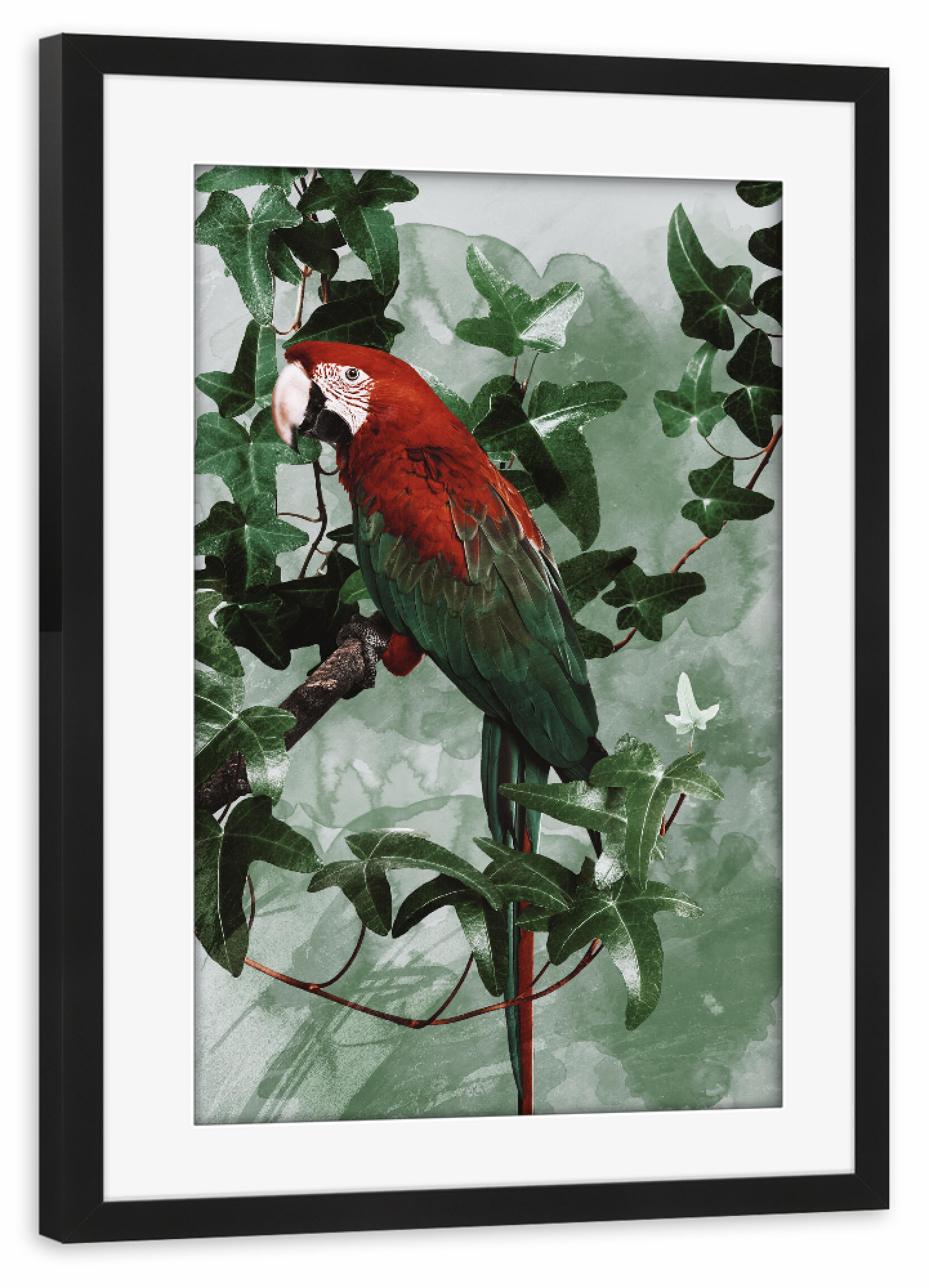 Poster mit Rahmen schwarz "Tropical forest vibes" artboxONE - Natur,Floral,Tiere