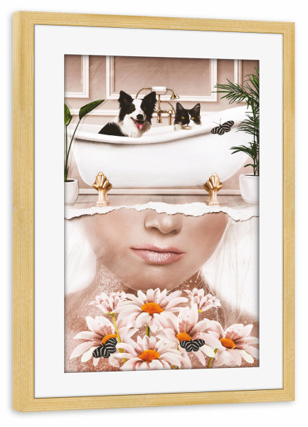 Poster mit Rahmen kiefer "Lydia" artboxONE - Natur,Floral,Tiere