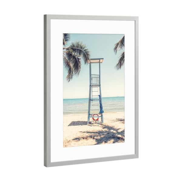 Poster mit Rahmen Silber "Lifeguard Stand" artboxONE - Natur,Reise,Reise / Strand und Meer,Reise / Asien,Reise / Länder