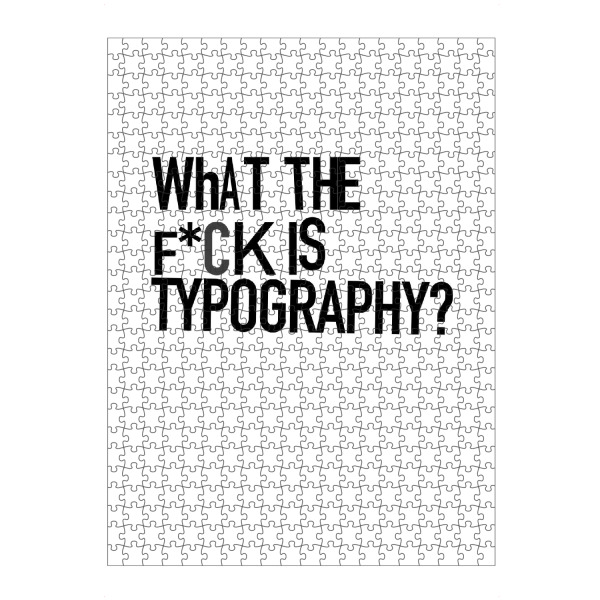 Puzzle Ravensburger "WHAT THE TYPO" artboxONE - Typografie,Schwarzweiß,Lustig