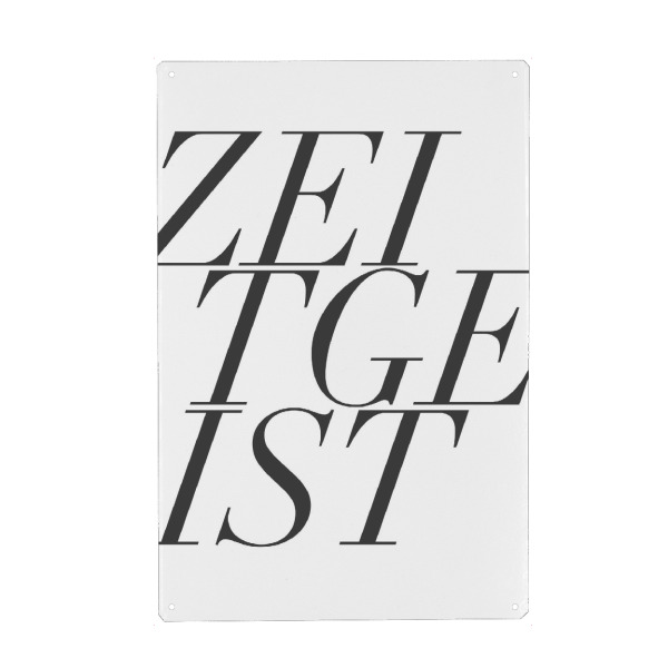 Holzbild "ZEITGEIST WEISS" artboxONE - Typografie,Fashion - Typografie,Schwarz-weiß,Skandinavisch,Text,Modern,Minimalistisch,Buchstabe,Typo,Typography