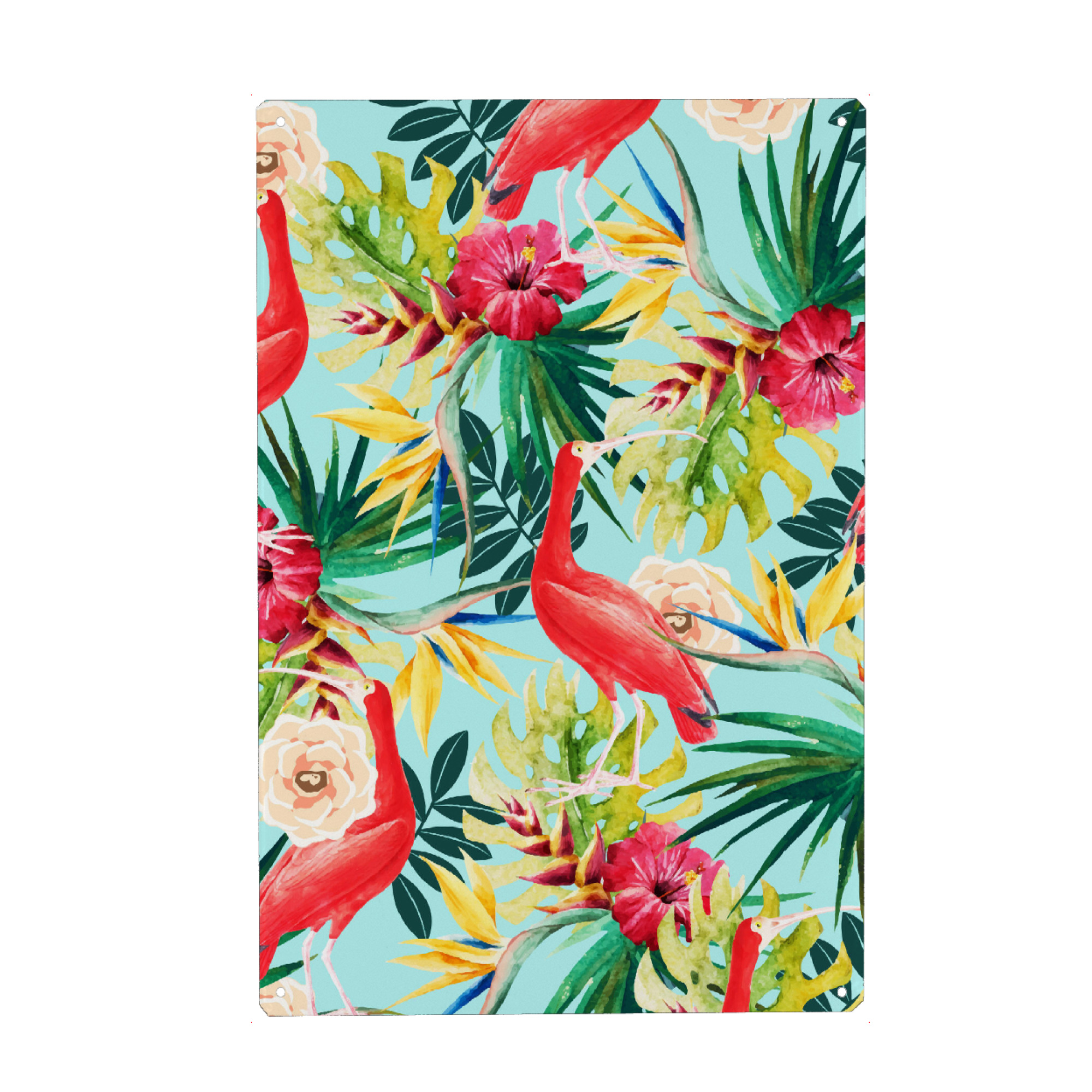 Metall Poster "Hawaii | Vintage Tropical" artboxONE - Floral,Tiere