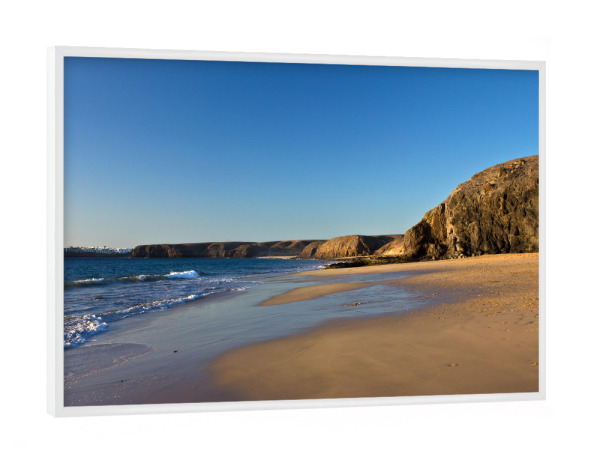 Poster mit weißem Rahmen "Playa Mujeres auf Lanzarote" artboxONE - Natur,Reise,Reise / Strand und Meer,Reise / Länder