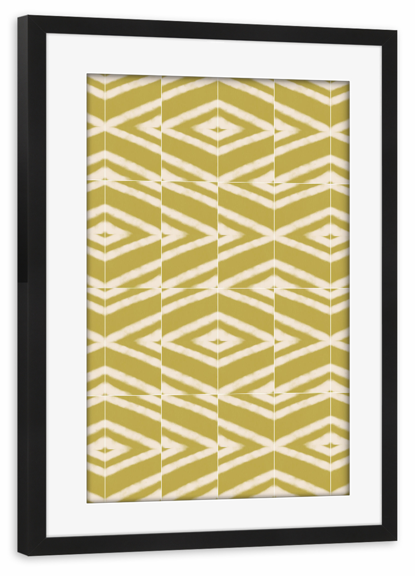 Poster mit Rahmen schwarz "Rustic Dijon Disarrayed Tiles" artboxONE - Abstrakt,Geometrie