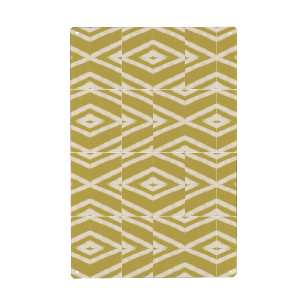 Metall Poster "Rustic Dijon Disarrayed Tiles" artboxONE - Abstrakt,Geometrie