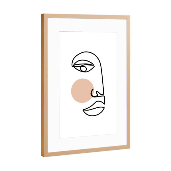 Poster mit Rahmen Kupfer "Blushing now" artboxONE - Abstrakt,Menschen,Geometrie