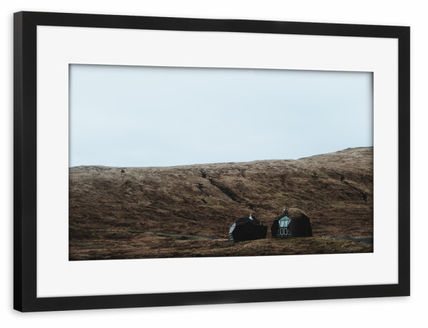Poster mit Rahmen schwarz "Häuser in der Natur" artboxONE - Natur,Reise,Abstrakt,Architektur,Reise / Länder