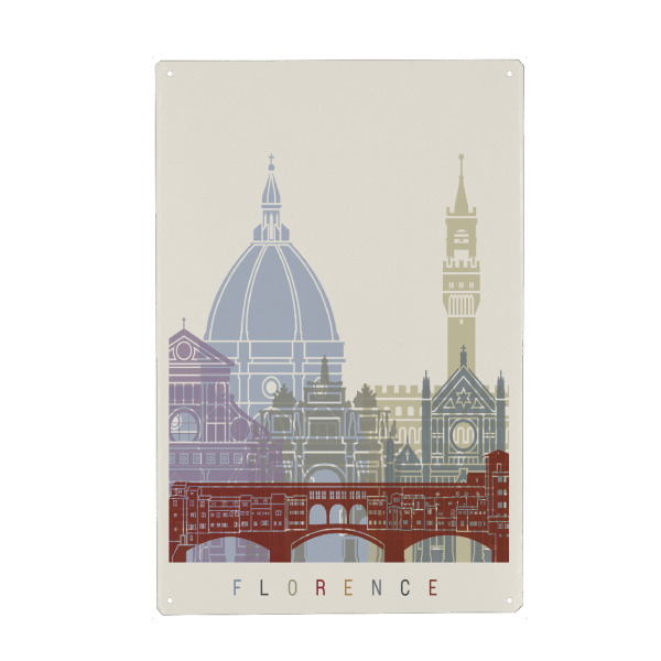 Holzbild "Florence skyline" artboxONE - Städte,Architektur