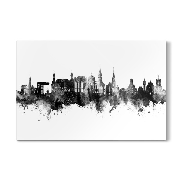 Galerie-Print "Aachen Germany Skyline Black" 30x20 cm artboxONE