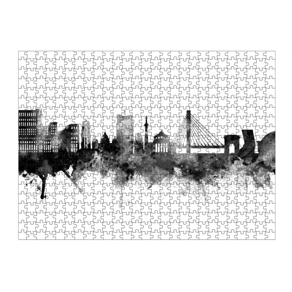 artboxONE Puzzle "Bucharest Romania Skyline Black" artboxONE - Städte,Schwarzweiß