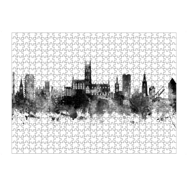 artboxONE Puzzle "Gloucester England Skyline Black" artboxONE - Städte,Schwarzweiß