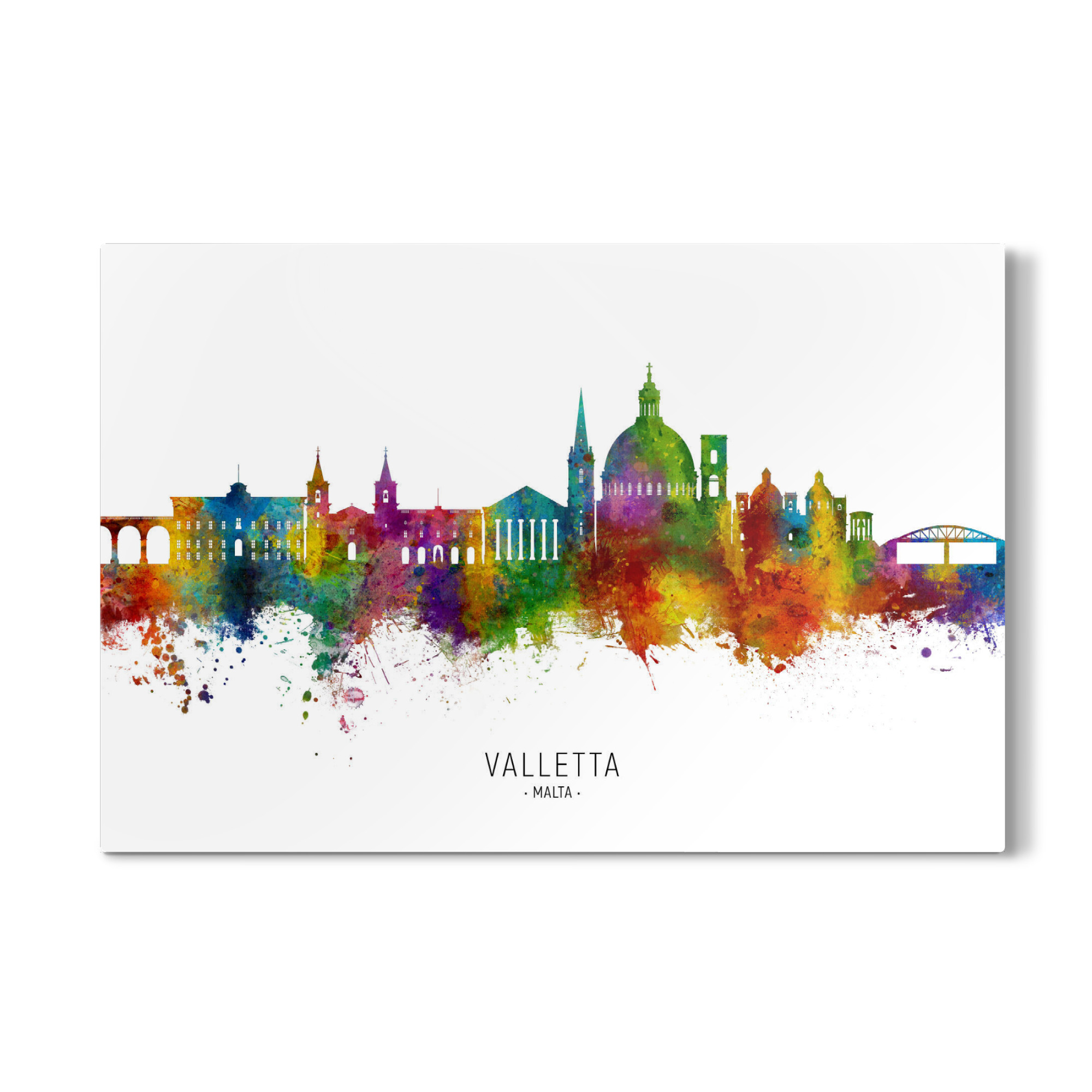 Galerie-Print "Valletta Malta Skyline txt" 30x20 cm artboxONE