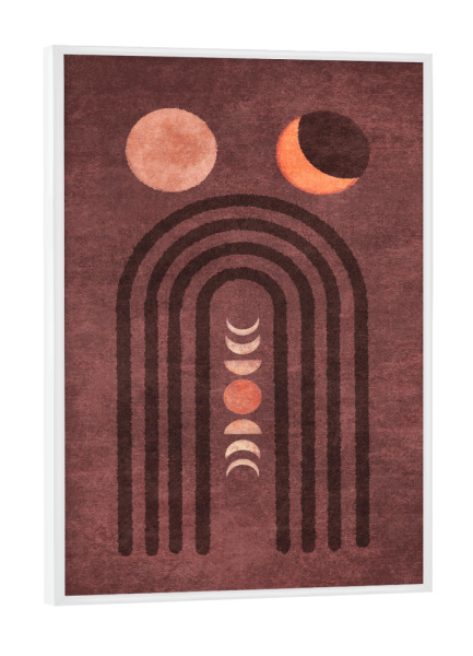 Poster mit weißem Rahmen "Tunaboylu - Mondphase Visne" artboxONE - Abstrakt,Geometrie,Galaxy