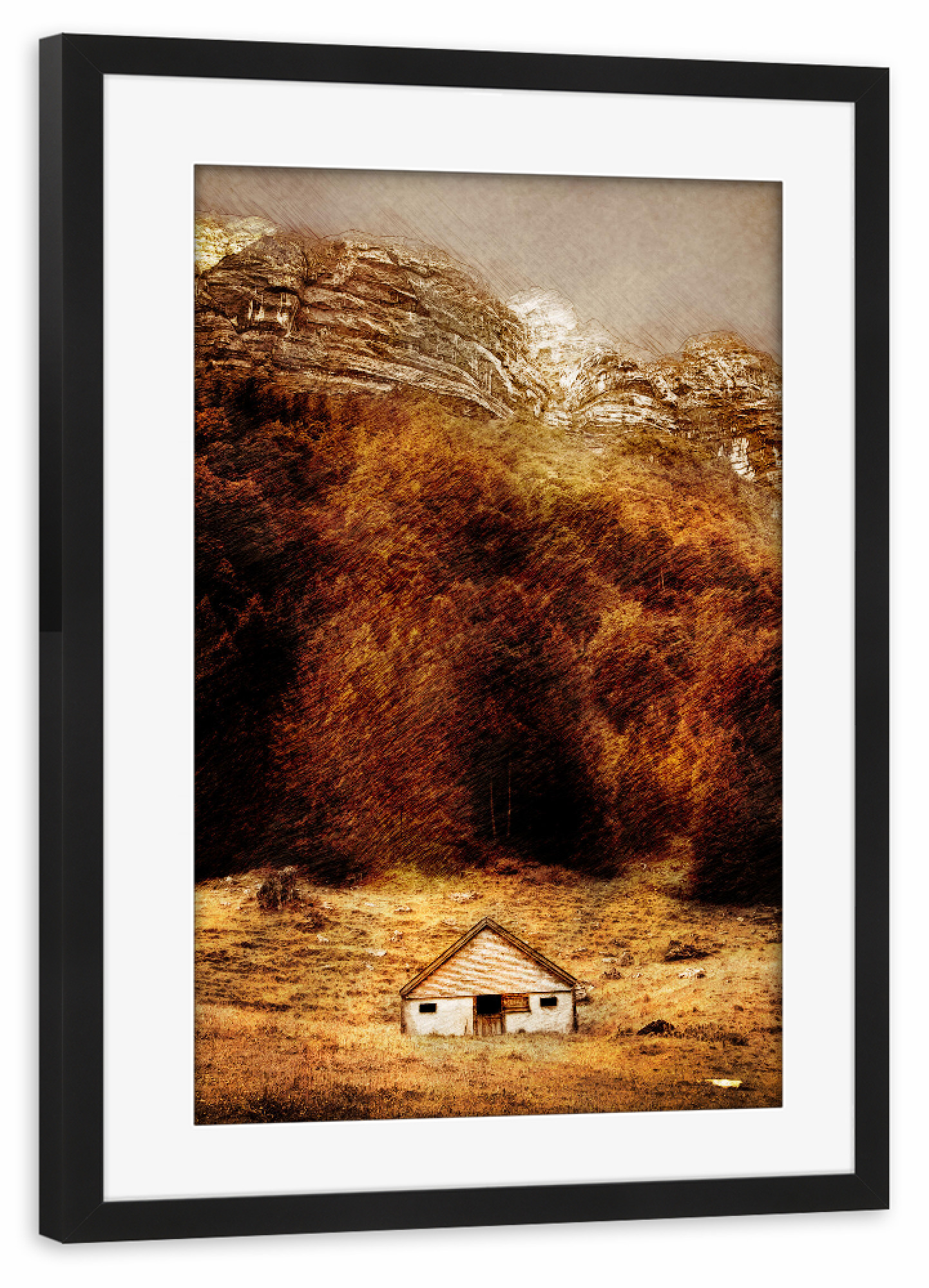 Poster mit Rahmen schwarz "Switzerland Seealpsee" artboxONE - Natur,Reise