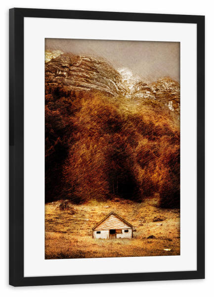 Poster mit Rahmen schwarz "Switzerland Seealpsee" artboxONE - Natur,Reise