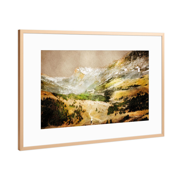 Poster mit Rahmen Kupfer "Switzerland Wengen landscape" artboxONE - Natur,Reise