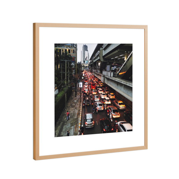 Poster mit Rahmen Kupfer "BKK Traffic" artboxONE - Architektur,Streetart,Reise / Asien,Buchstaben / B