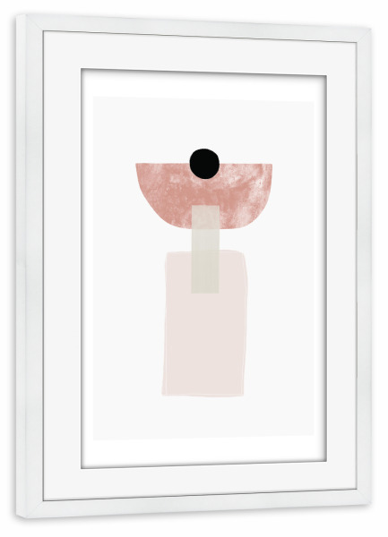 Poster mit Rahmen weiß "Abstract Composition" artboxONE - Abstrakt,Geometrie
