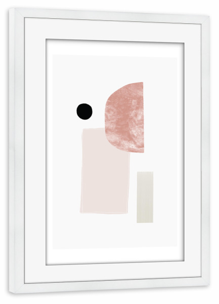 Poster mit Rahmen weiß "Abstract Composition boho" artboxONE - Abstrakt,Geometrie