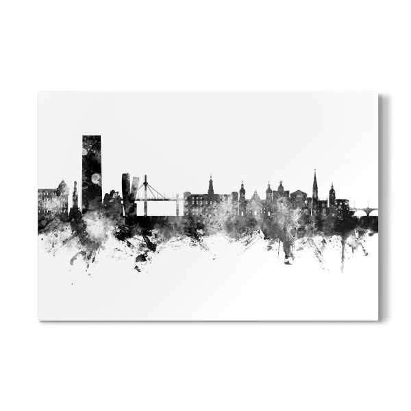 Galerie-Print "Bilbao Spain Skyline Black" 30x20 cm artboxONE