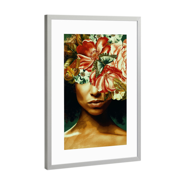 Poster mit Rahmen Silber "Maddy by Tas" artboxONE - Natur,Floral,Tiere
