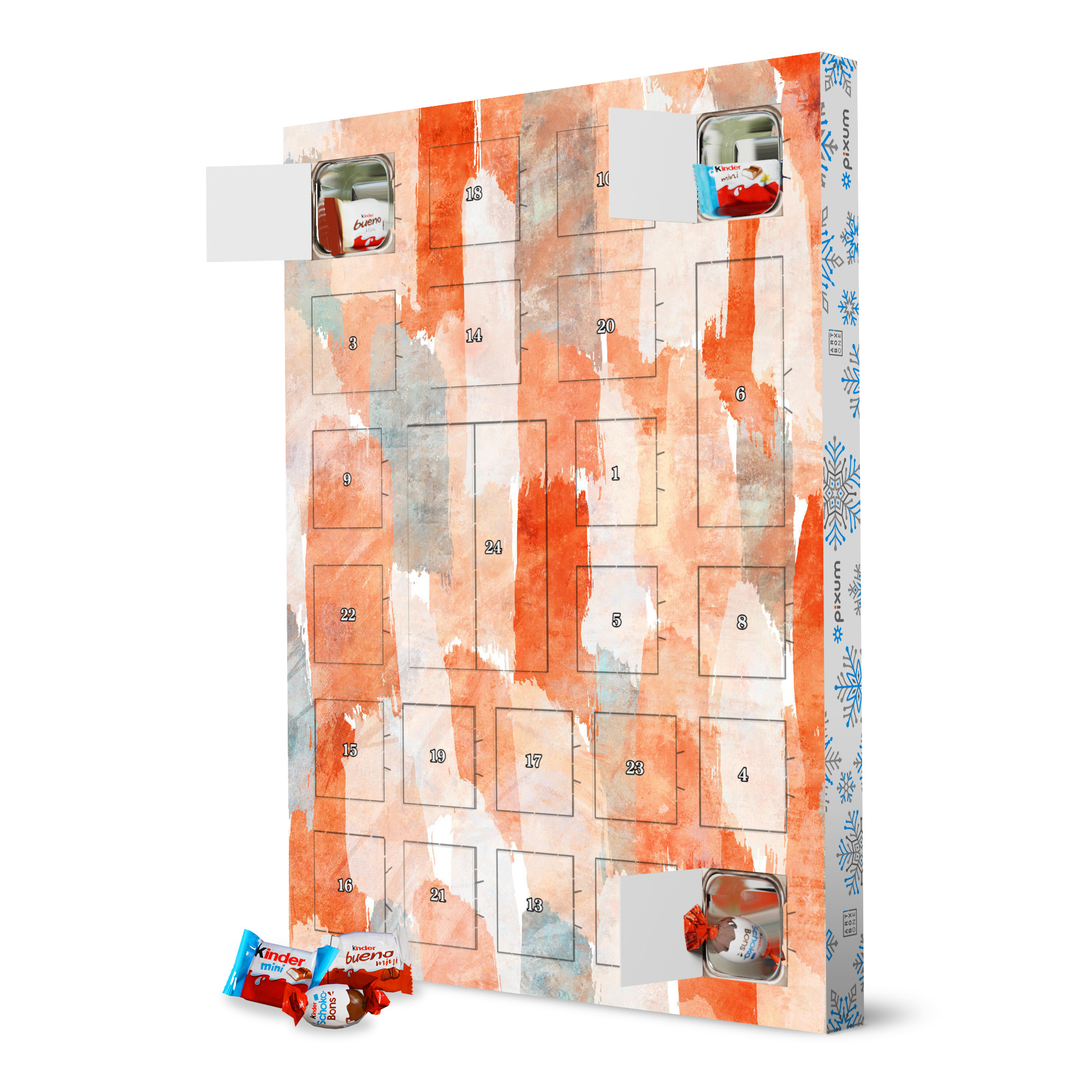 Adventskalender XXL mit Produkten von Kinder Abstract Brush Strokes by Tas artboxONE Adventskalender Abstrakt