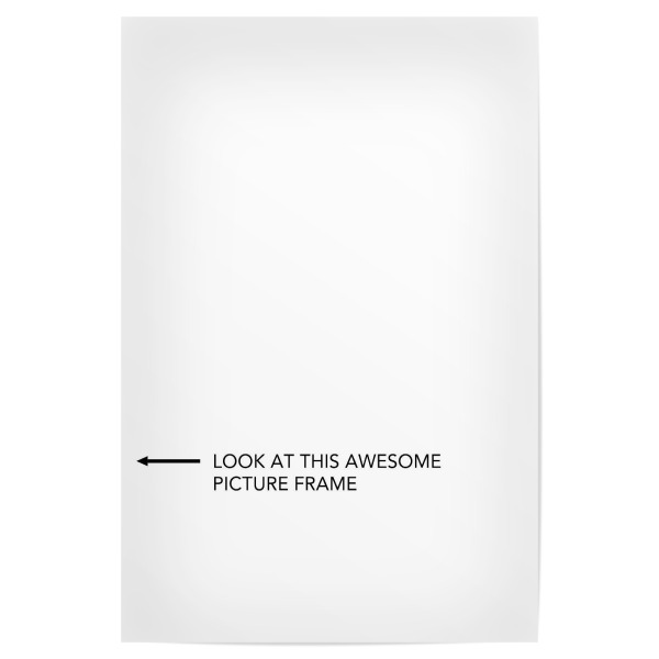 Poster "PICTURE FRAME" artboxONE - Typografie,Schwarzweiß,Lustig