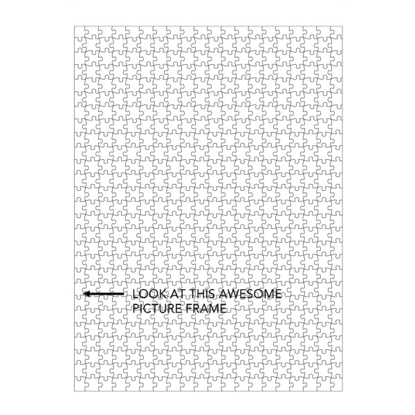 Puzzle Ravensburger "PICTURE FRAME" artboxONE - Typografie,Schwarzweiß,Lustig