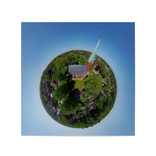 Poster 20x20 cm "Reinbek- Kirche M. Magdalenen -Lo" artboxONE - Städte,Natur,Reise,Architektur,Reise / Länder