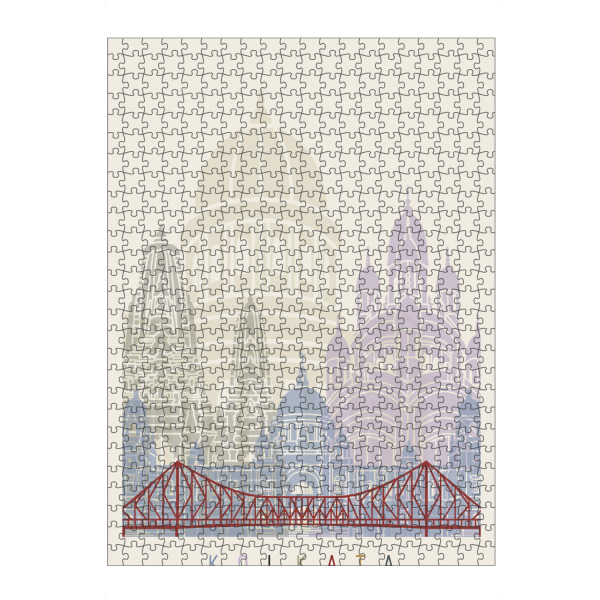 Puzzle Ravensburger "Kolkata skyline" artboxONE - Städte,Architektur
