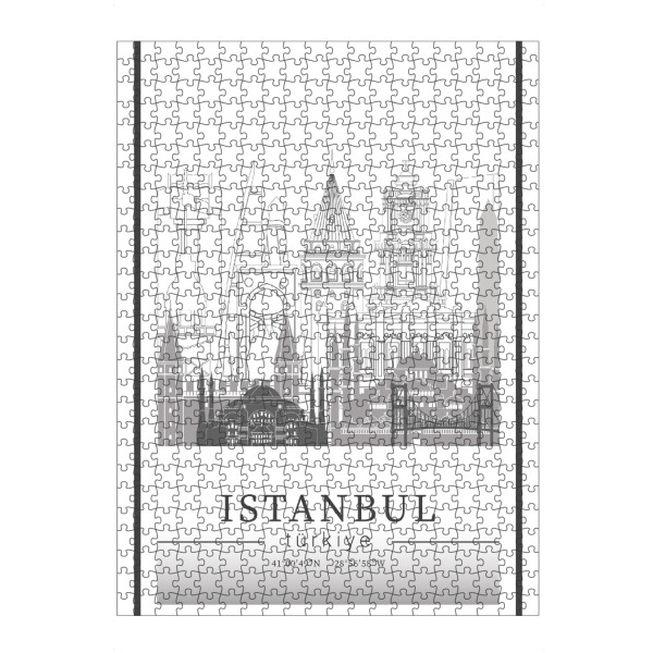 artboxONE Puzzle "Istanbul skyline line art" artboxONE - Städte,Reise,Architektur,Städte / Istanbul,Kartografie