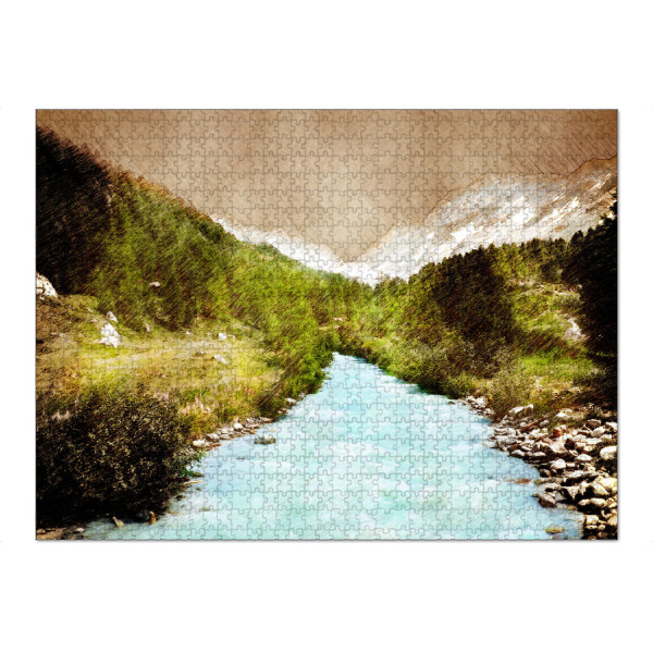 Puzzle Ravensburger "Switzerland Blatten landscape" artboxONE - Natur,Reise